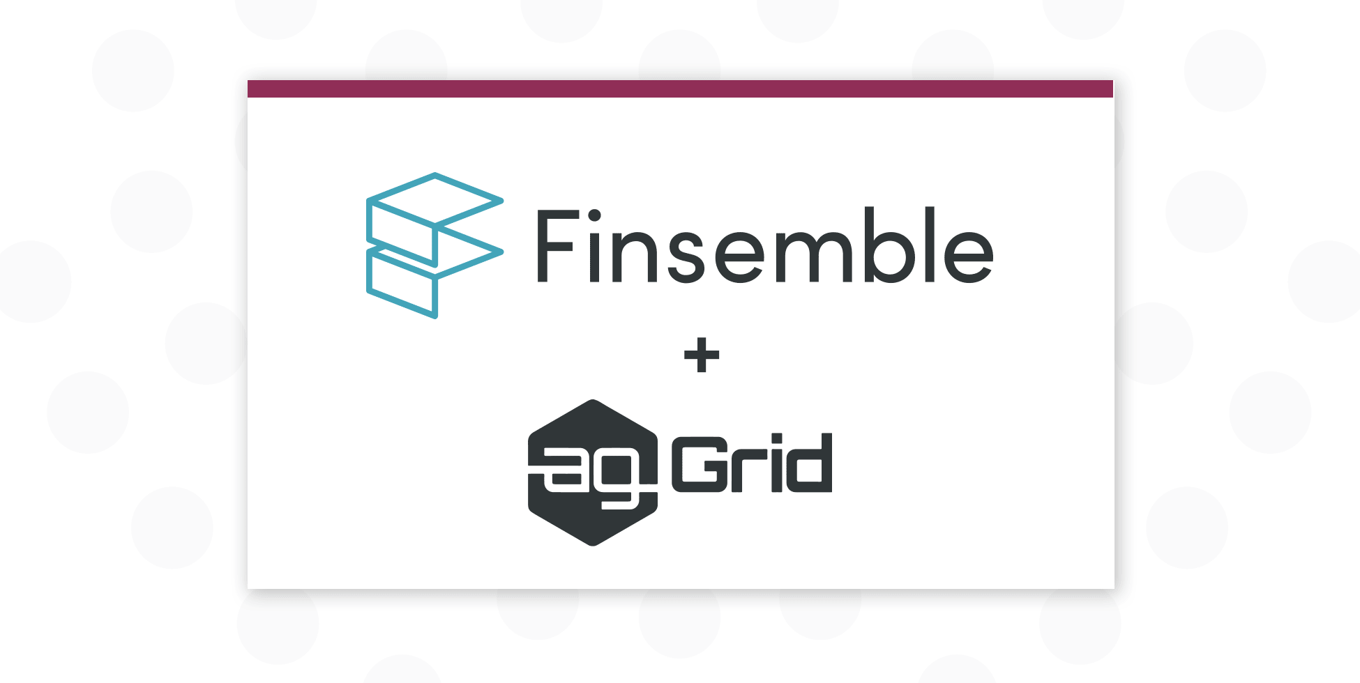 Finsemble and AG Grid logos