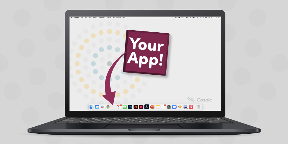 Your app icon shown in computer dock