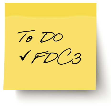 To Do list with FDC3 checked off